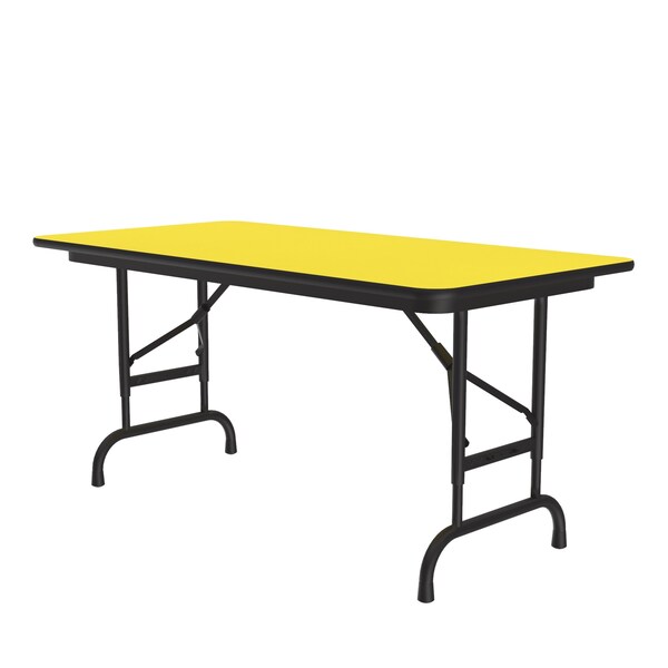 CFA Adjustable HPL Folding Tables 24x48 Yellow